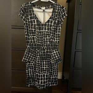 DYNAMITE Mini Peplum Pattern Dress - Size Small.